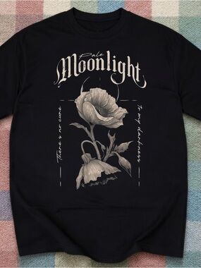 Moonlight Graphic Black Men's Tee
